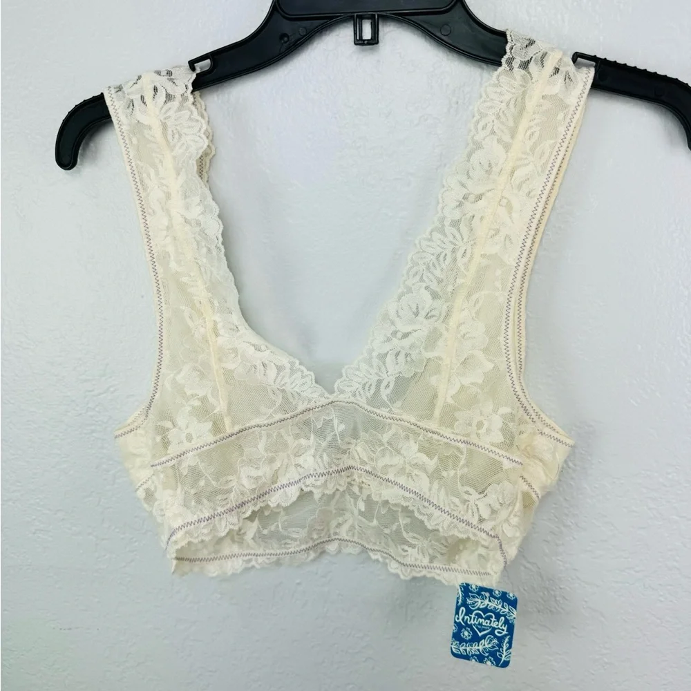 NEW Free People Ivory Lace Bralette